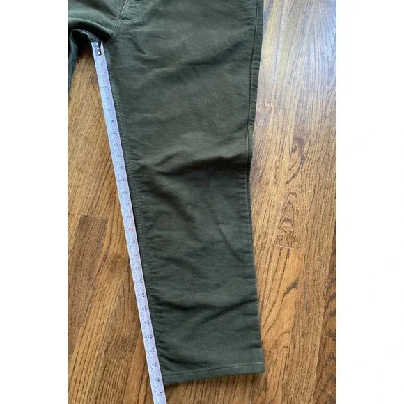 BILLY REID Moleskin Jean Mens Size 40x27 Dark Green Made In USA Pants